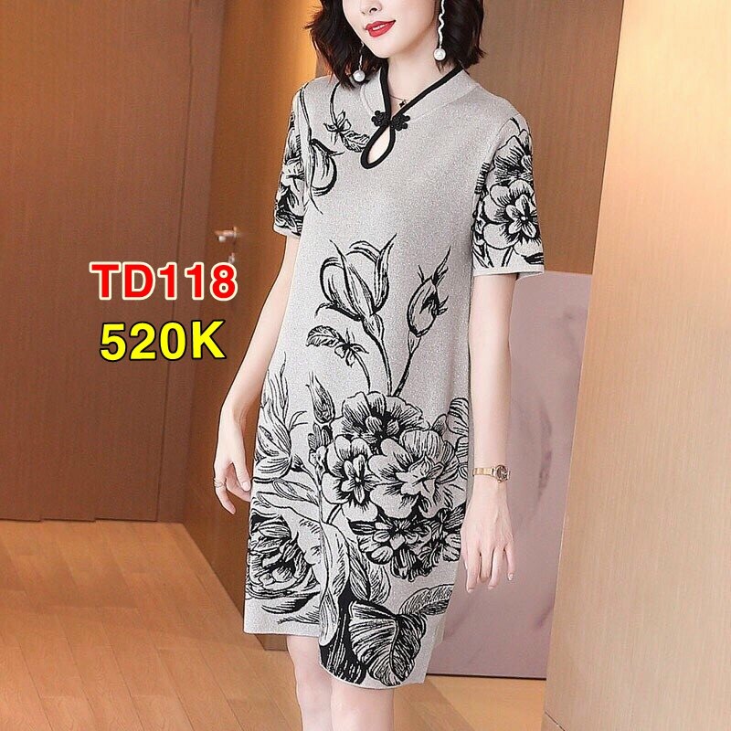 Đầm en Suông Cổ Tàu - TD118